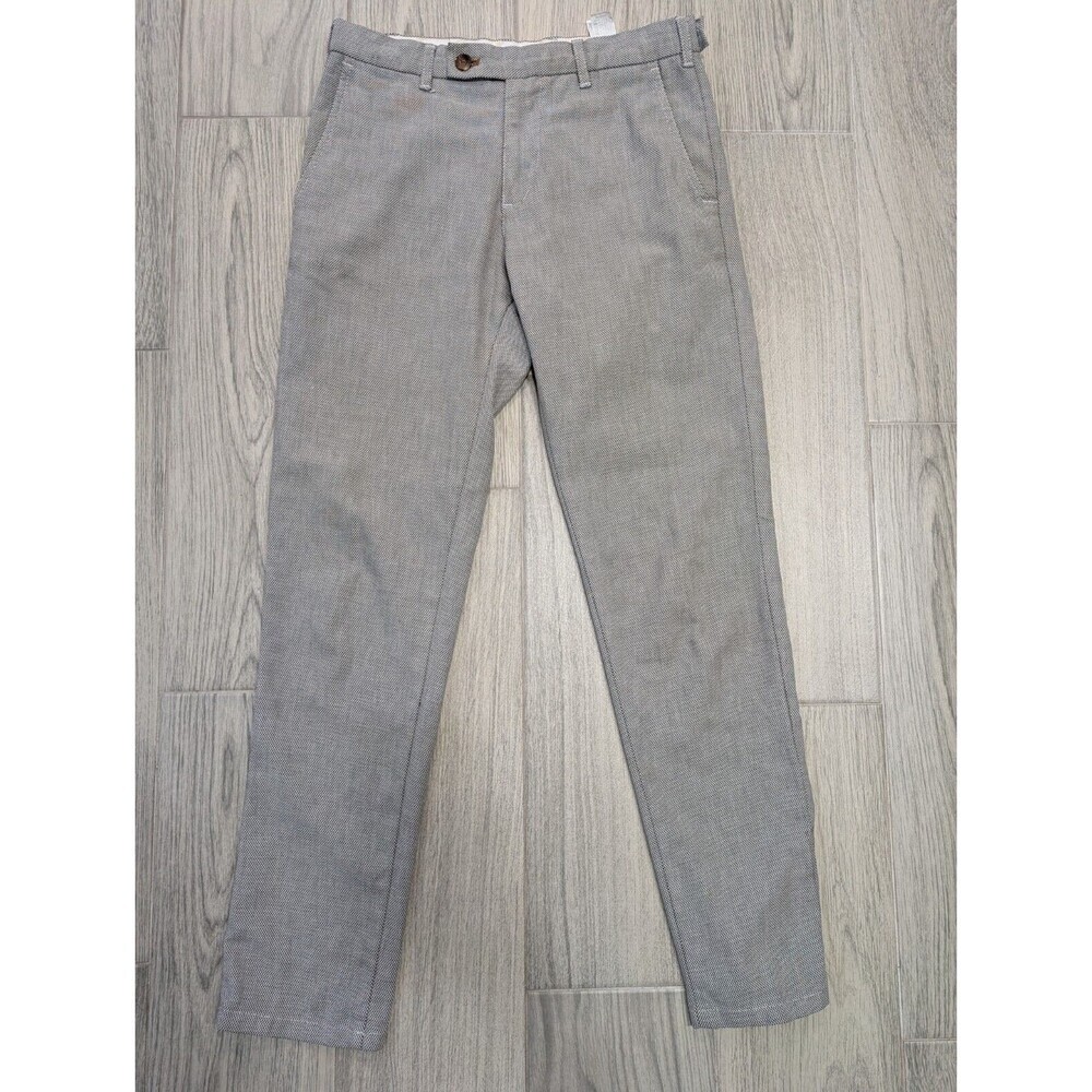ZARA Men's Grey Gray Straight Leg Pants Trousers Dress Casual Office Size 30 112